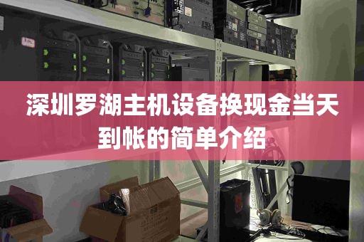 深圳罗湖主机设备换现金当天到帐的简单介绍