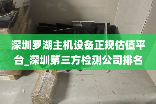 深圳罗湖主机设备正规估值平台_深圳第三方检测公司排名
