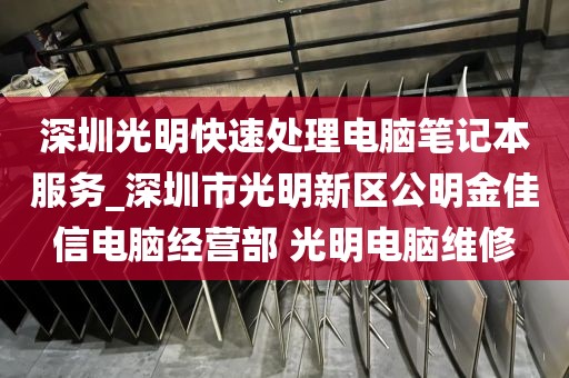 深圳光明快速处理电脑笔记本服务_深圳市光明新区公明金佳信电脑经营部 光明电脑维修