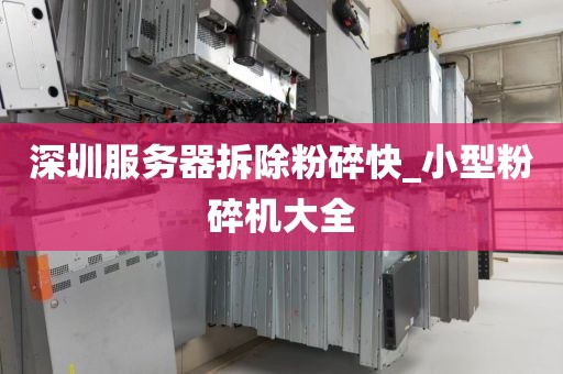 深圳服务器拆除粉碎快_小型粉碎机大全