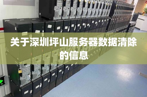 关于深圳坪山服务器数据清除的信息