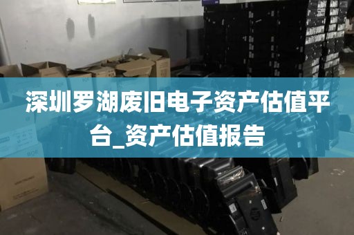 深圳罗湖废旧电子资产估值平台_资产估值报告
